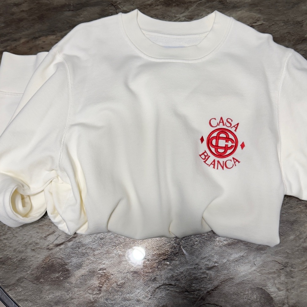 NEW No Tags Casablanca Sport Logo Crew Sweatshirt Sz M